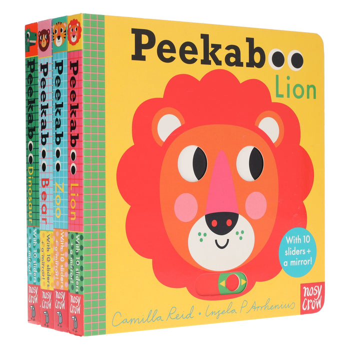Peekaboo: Lion, Zoo, Bear & Dinosaur by Camilla Reid Illustrated 4 Books Collection Set - Ages 0-5 - Board Book 0-5 Nosy Crow Ltd