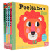 Peekaboo: Lion, Zoo, Bear & Dinosaur by Camilla Reid Illustrated 4 Books Collection Set - Ages 0-5 - Board Book 0-5 Nosy Crow Ltd