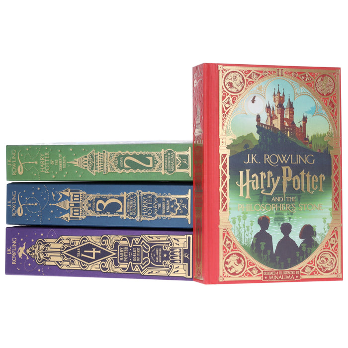 Harry Potter MinaLima & Interactive Collectors Edition (Volume 1-4) by J.K. Rowling: 4 Books Collection Set – Ages 9+ – Hardback 9-14 Bloomsbury Publishing PLC