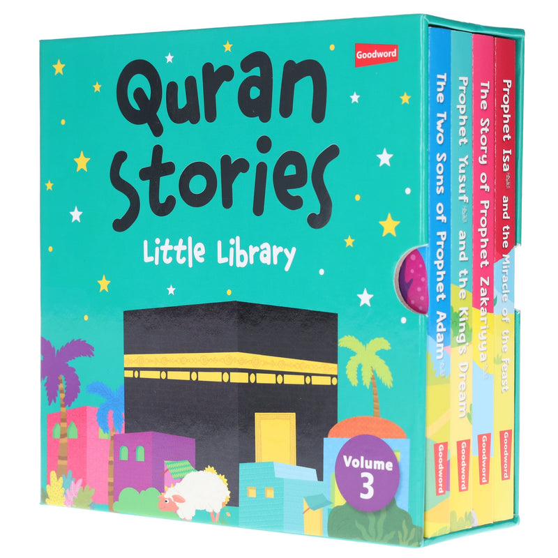 Quran Stories Little Library (Vol. 3) By Saniyasnain Khan 4 Books Collection Box Set - Ages 0-5 - Board Book 0-5 Good Word Books