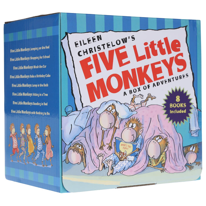 Five Little Monkeys: A Box Adventures By Eileen Christelow 8 Books Collection Box Set - Ages 4-7 - Board Books 5-7 Houghton Mifflin Harcourt Publishing Company
