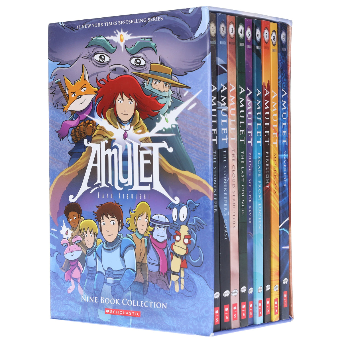 Amulet Series By Kazu Kibuishi 9 Books Collection Graphic Novel Box Se ...