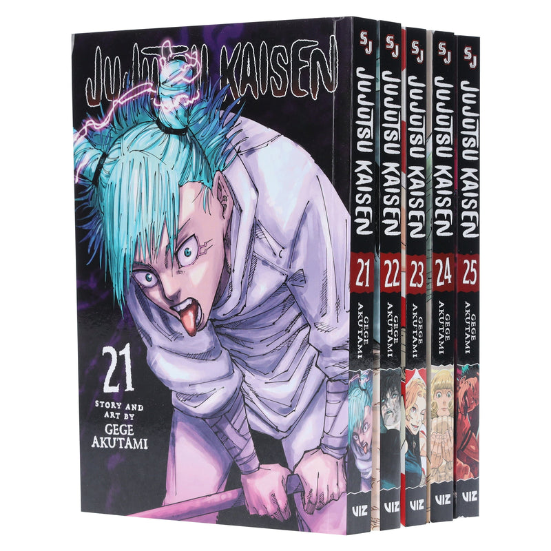Jujutsu Kaisen (Volume 21-25) By Gege Akutami: 5 Books Collection Manga Set - Ages 16+ - Paperback Graphic Novels Viz Media, Subs. of Shogakukan Inc