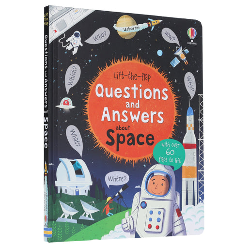 Usborne: Lift-the-Flap Questions and Answers About Space by Katie Daynes - Ages 5+ - Board Book 5-7 Usborne Publishing Ltd