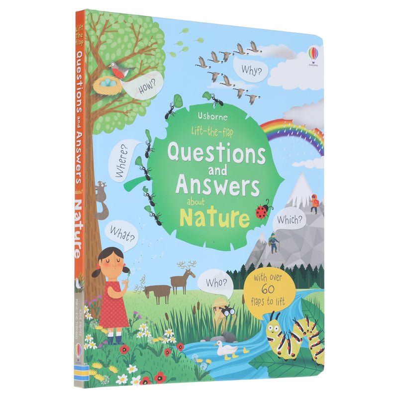 Usborne: Lift the Flap Questions and Answers About Nature by Katie Daynes - Ages 5+ - Board Book 5-7 Usborne Publishing Ltd