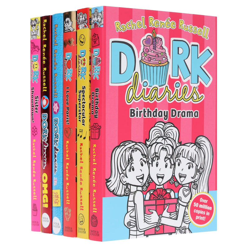 Dork Diaries Series By Rachel Renee Russell 6 Books Collection Set - Ages 9+ - Paperback 9-14 Simon & Schuster