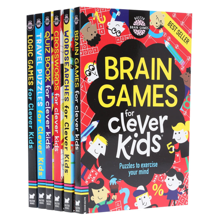 Clever Kids Brain Games By Gareth Moore & Chris Dickason 6 Books Collection Set - Ages 6-12 - Paperback 7-9 Buster Books