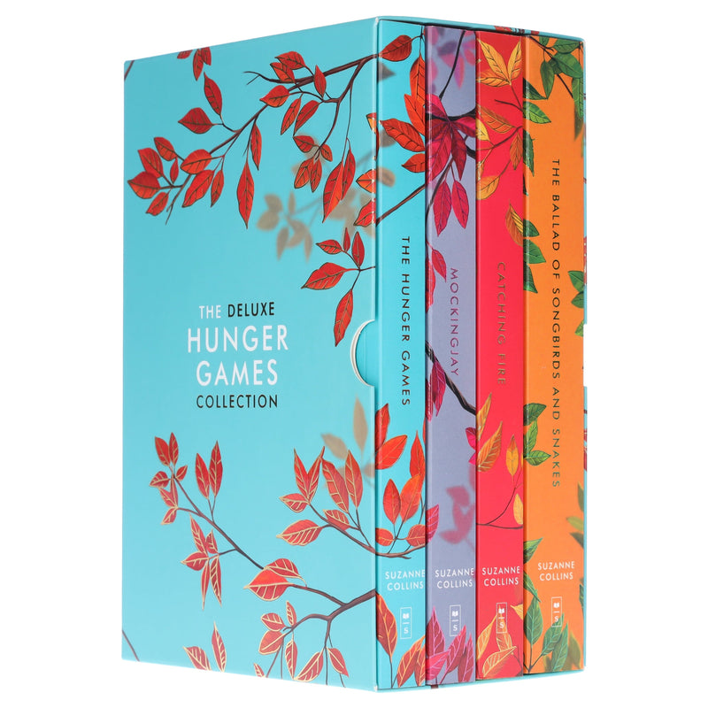 The Deluxe Hunger Games by Suzanne Collins 4 Books Collection Box Set Includes Hunger Games, Catching Fire, Mockingjay & Ballad of Songbirds and Snakes - Ages 13+ - Paperback Fiction Scholastic