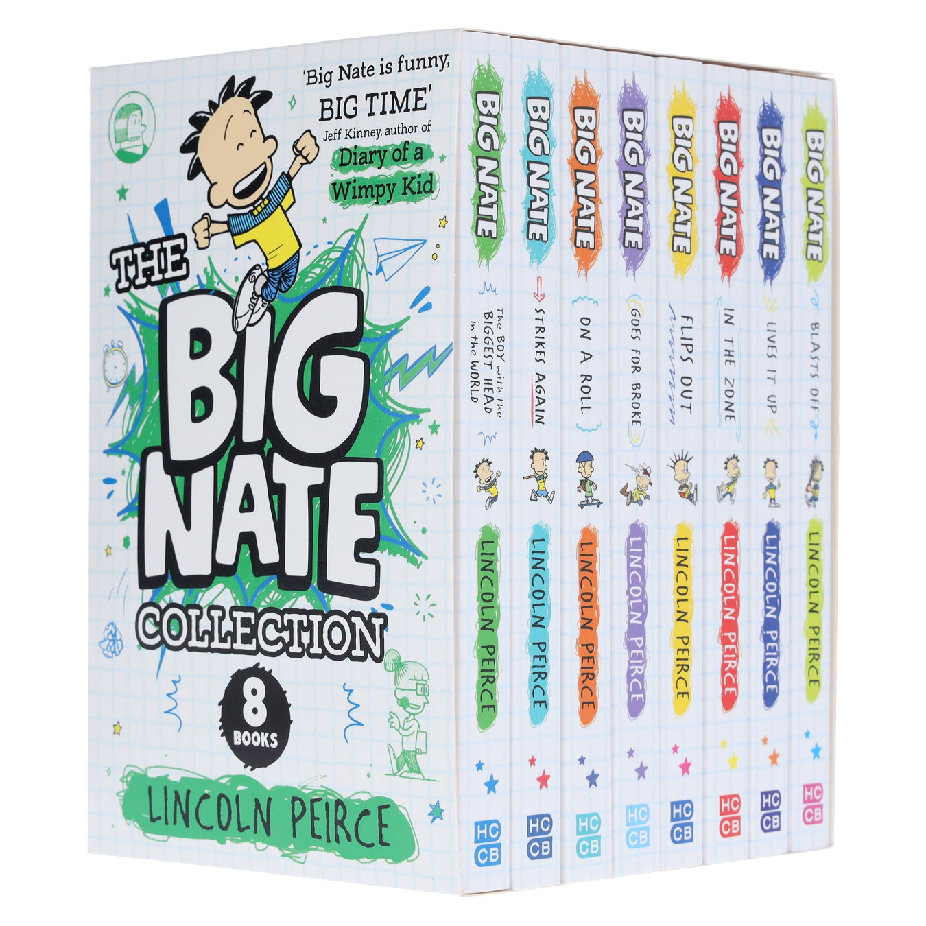 The Big Nate Collection Series by Lincoln Peirce 8 Books Box Set - Ages 9-14 - Paperback 9-14 HarperCollins Publishers