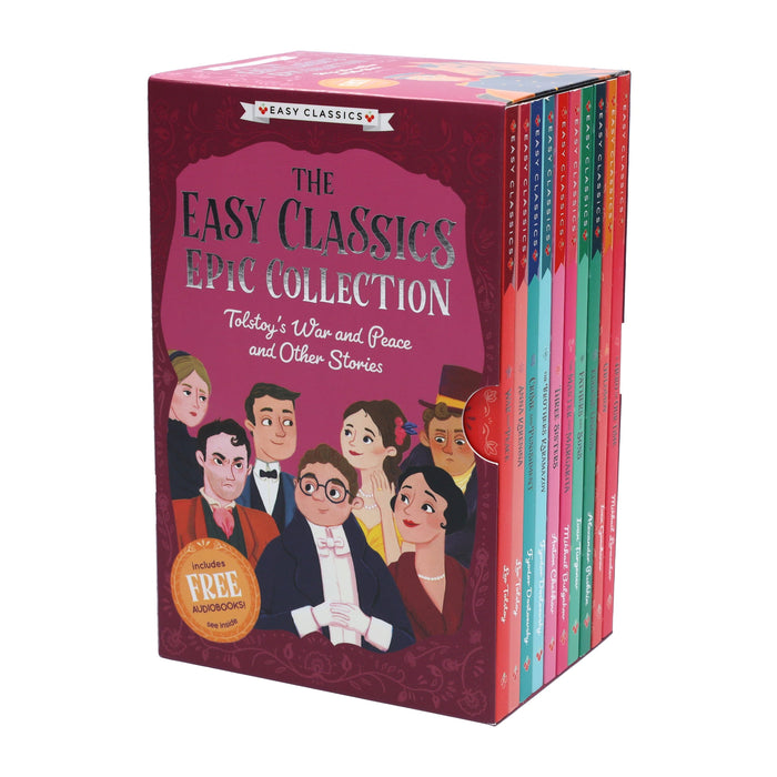 The Easy Classic Epic Collection: Tolstoy's War and Peace and Other Stories 10 Books Box Set By Gemma Barder, Helen Panayi - Ages 7-9- Paperback B2D DEALS Sweet Cherry Publishing