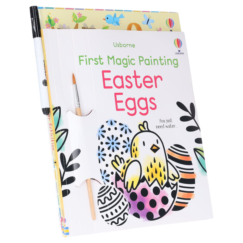 Easter Egg 3 Books Collection Set (First Magic Painting Easter Egg, Easter Egg Colouring Book & Wipe-Clean Easter Activities) - Ages 3-5 - Paperback 3-5 Usborne Publishing Ltd