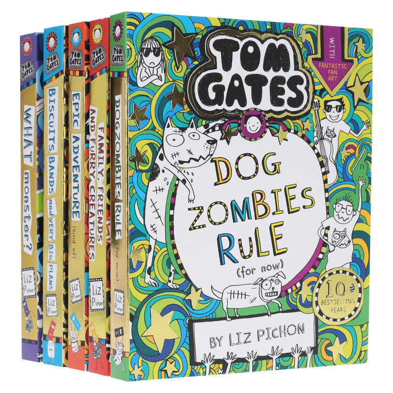 Tom Gates by Liz Pichon: Books 11-15 Collection Set - Ages 7-9 - Paperback 7-9 Scholastic