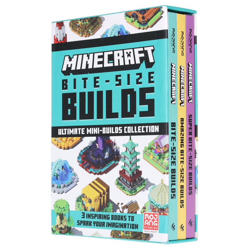 Minecraft Bite-Size Builds by Mojang AB 3 Books Collection Box Set - Ages 7+ - Hardback 7-9 HarperCollins Publishers