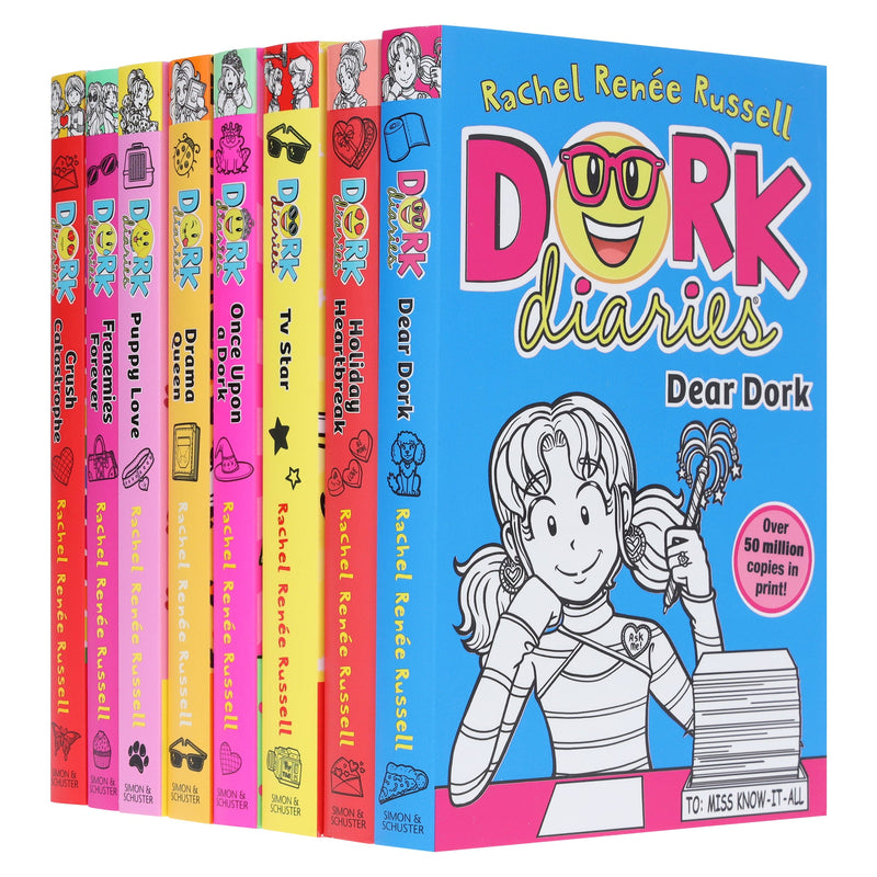 Dork Diaries Series (Vol. 5-12) By Rachel Renee Russell 8 Books Collection Set - Ages 9-14 - Paperback 9-14 Simon & Schuster