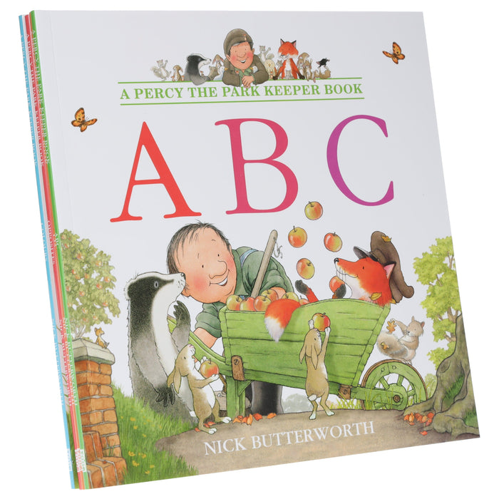 Percy the Park Keeper (ABC, 123, Colours & Opposites) Early Learning collection by Nick Butterworth 4 Picture Books Set - Ages 1-6 - Paperback 0-5 HarperCollins Publishers