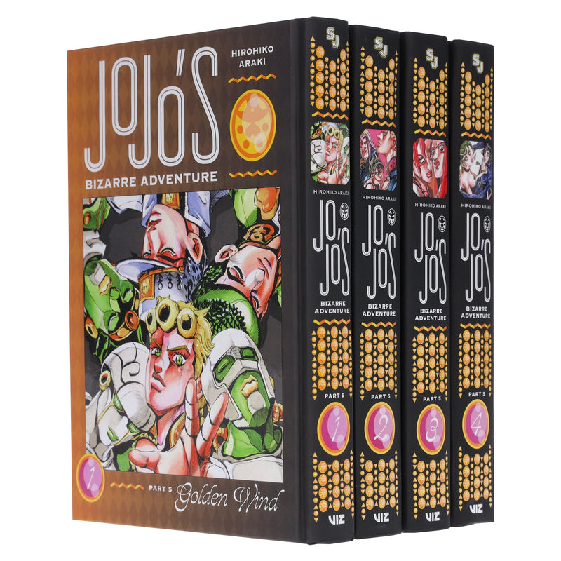 JoJo’s Bizarre Adventure: Part 5 - Golden Wind (Vol. 1-4) by Hirohiko Araki 4 Books Collection Set - Fiction - Hardback Fiction Viz Media, Subs. of Shogakukan Inc