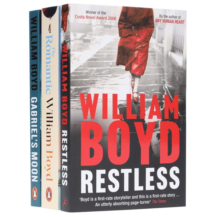 William Boyd Collection (Restless, The Romantic & Gabriel's Moon) 3 Books Set - Fiction - Paperback Fiction Penguin Random House