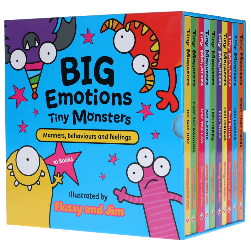Big Emotions Tiny Monsters Manners, Behaviours & Feelings 10 Books Collection Box Set - Ages 3-5 - Board Book 0-5 Sweet Cherry Publishing