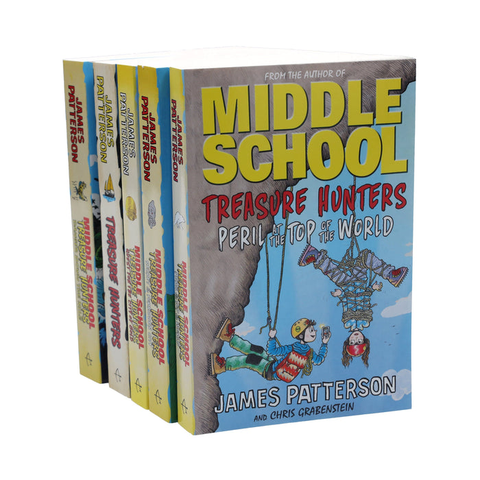 Middle School Treasure Hunters Series by James Patterson 5 Books Collection Set - Ages 9-11 - Paperback 9-14 Arrow Books