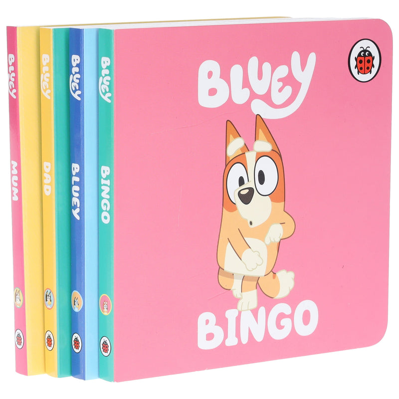 Bluey 4 Books (Bluey, Mum, Dad & Bingo) Collection Set - Ages 0-3 - Board Book 0-5 Ladybird