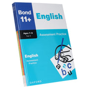 Bond 11+ Assessment Practice Papers (Ages 7-8) By Oxford 4 Books Collection Set - Paperback 7-9 Oxford University Press