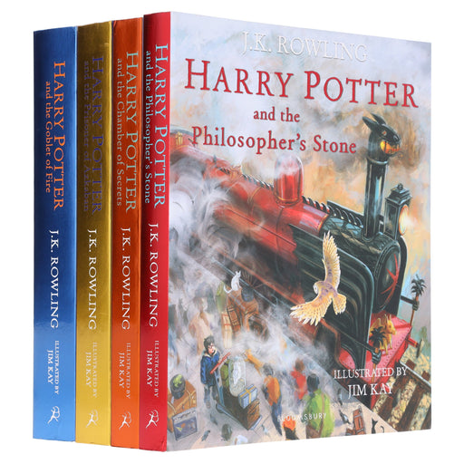 Harry Potter by J.K. Rowling Illustrated by Jim Kay 4 Books Collection Set - Ages 9+ - Paperback 9-14 Bloomsbury Publishing PLC