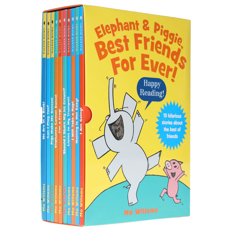 Elephant & Piggie, Best Friends For Ever! Series by Mo Willems: 10 Picture Books Collection Box Set - Ages 4-8 - Paperback 5-7 Walker Books