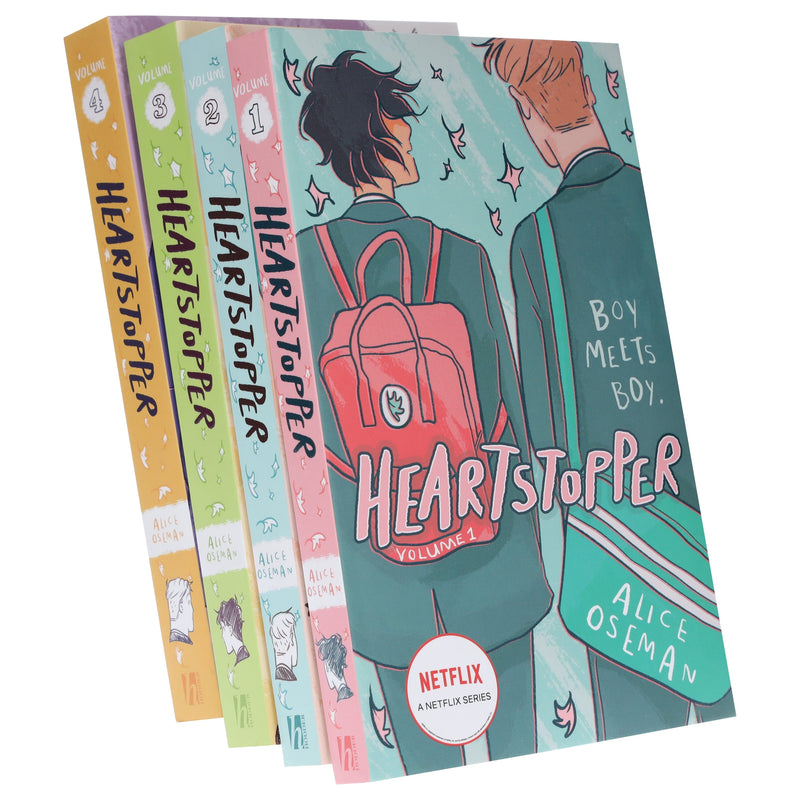 Heartstopper by Alice Oseman: Volumes 1-4 Collection Set - Ages 13+ - Paperback Graphic Novels Hachette