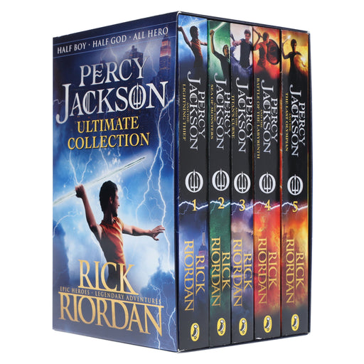 Percy Jackson Series by Rick Riordan 5 Books Collection Box Set - Ages 9-14 - Paperback 9-14 Penguin Random House