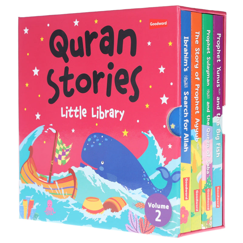 Quran Stories Little Library (Vol. 2) By Saniyasnain Khan 4 Books Collection Box Set - Ages 0-5 - Board Book 0-5 Good Word Books