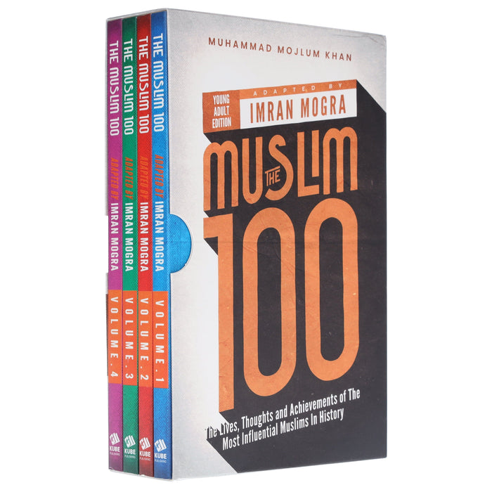 The Muslim 100 (YA Edition) by Muhammad Mojlum Khan, Adapted by Imran Mogra 4 Books Collection Box Set - Ages 12-16 - Paperback Young Adult Kube Publishing
