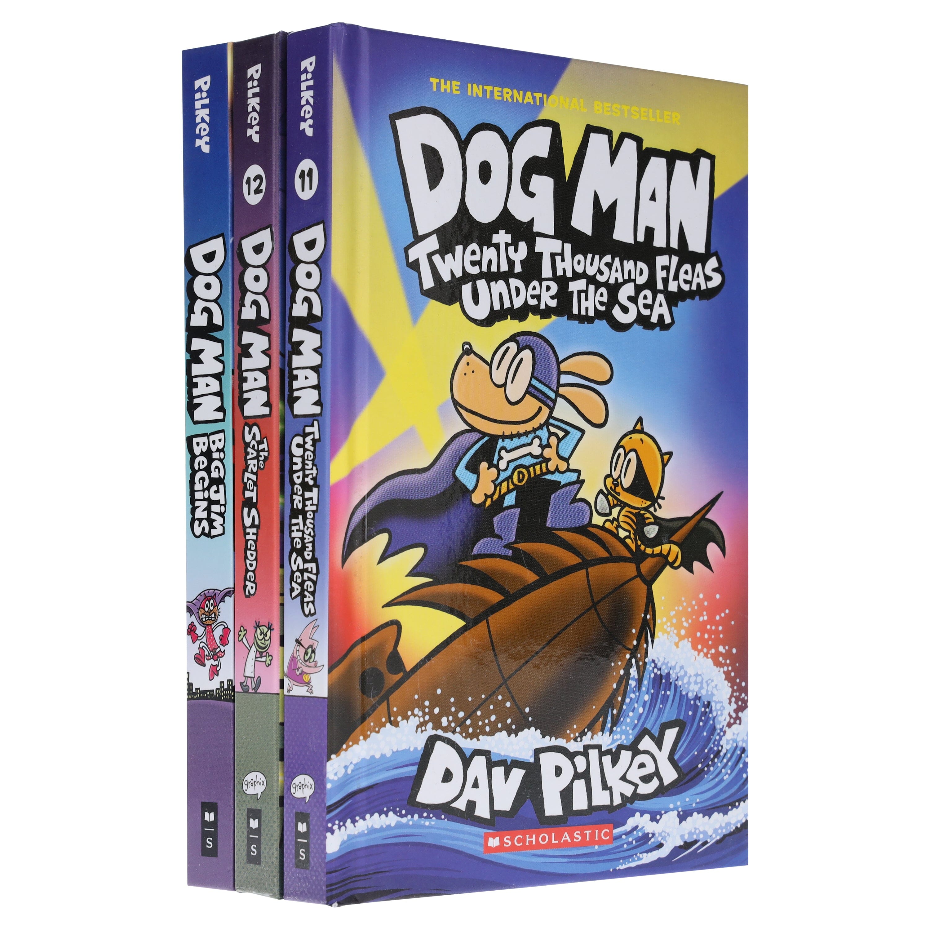 Dog Man Series by Dav Pilkey (Book 11-13) Collection 3 Books Set