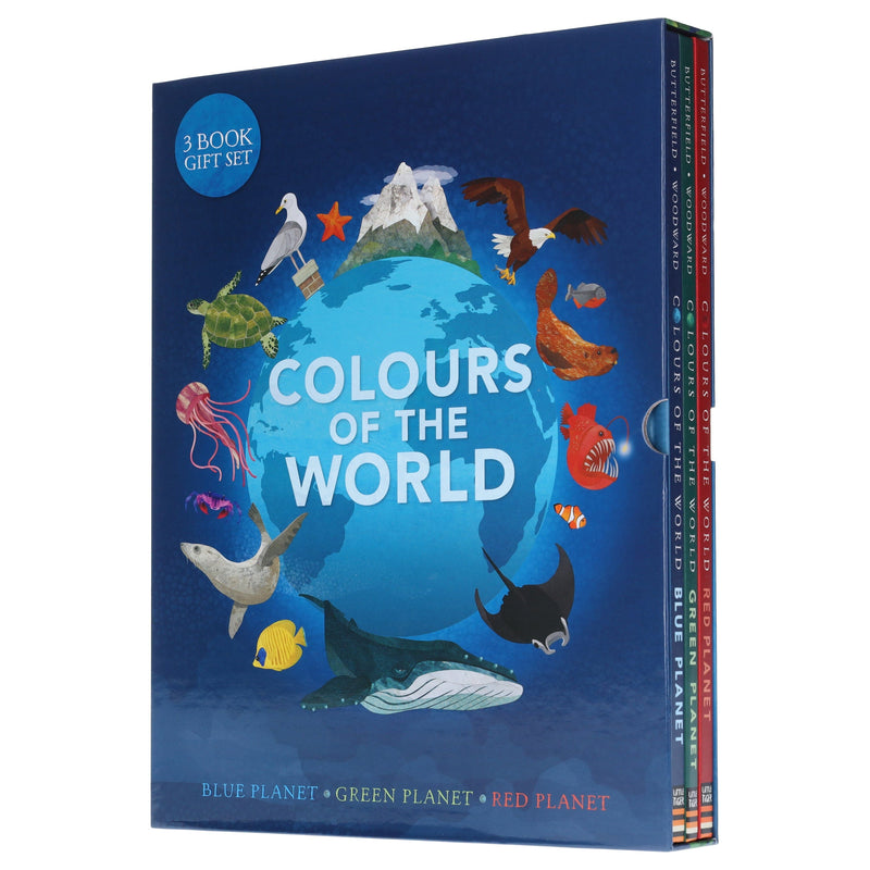 Colours of the World 3 Books Set (Blue Planet, Red Planet & Green Planet) By Moira Butterfiels, Jonathan Woodward - Ages 0-5 - Hardback B2D DEALS Little Tiger Press Group