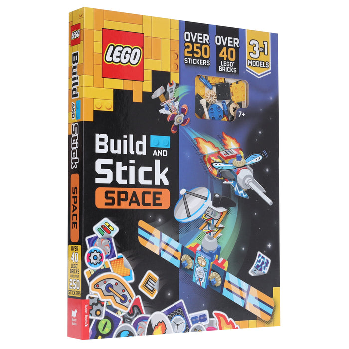 LEGO Books: Build and Stick: Space Activity Box (includes LEGO bricks, book and over 250 stickers) - Ages 7-9 – Hardback 7-9 Buster Books