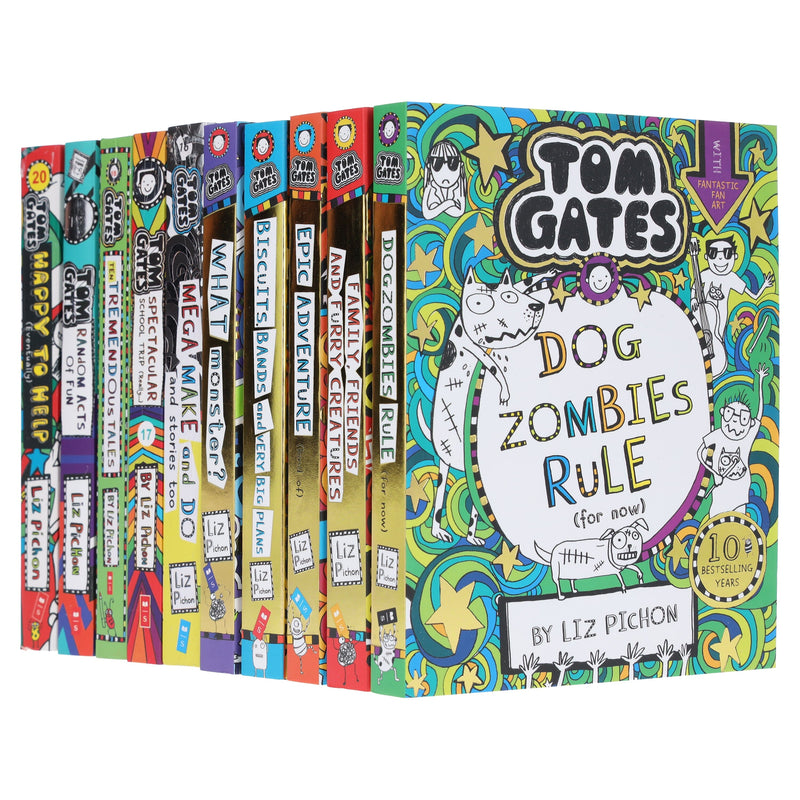 Tom Gates Books 11-20 by Liz Pichon: 10 Books Collection Set - Ages 7-9 - Paperback 7-9 Scholastic