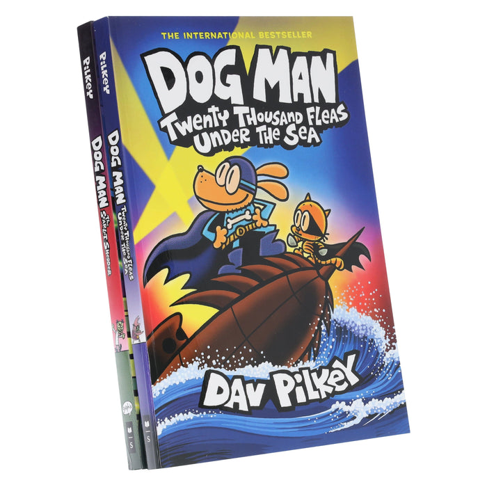 Dog Man Series by Dav Pilkey (Book No. 11 & 12) Collection 2 Books Set- Ages 6-12 - Paperback Graphic Novels Scholastic