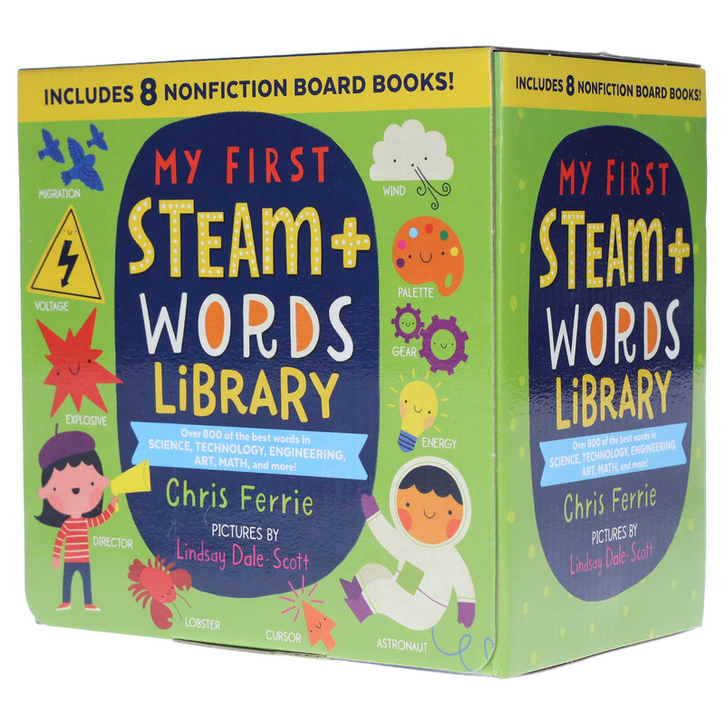 My First STEAM + Words Library By Chris Ferrie: 8 Books Collection Boxed Set - Ages 1-5 - Board Book 0-5 Sourcebooks, Inc
