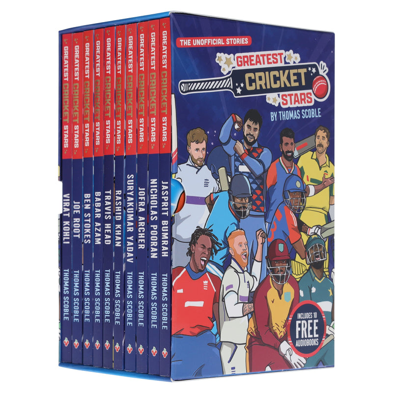The Greatest Cricket Stars by Thomas Scoble 10 Books Collection Box Set (Includes Free Audiobooks)- Ages 7-9 - Paperback 7-9 Sweet Cherry Publishing