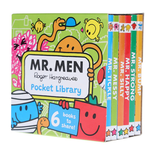 Mr. Men: Pocket Library by Roger Hargreaves 6 Mini Books Collection Box Set - Ages 1-5 - Board Book 0-5 HarperCollins Publishers