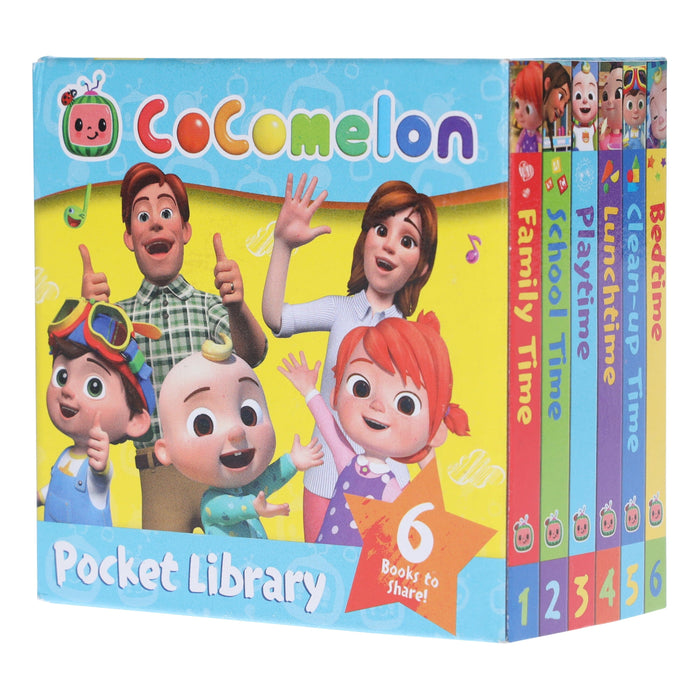 CoComelon Pocket Library: Illustrated 6 Mini books Collection Box Set - Ages 1-4 - Board Book 0-5 HarperCollins Publishers