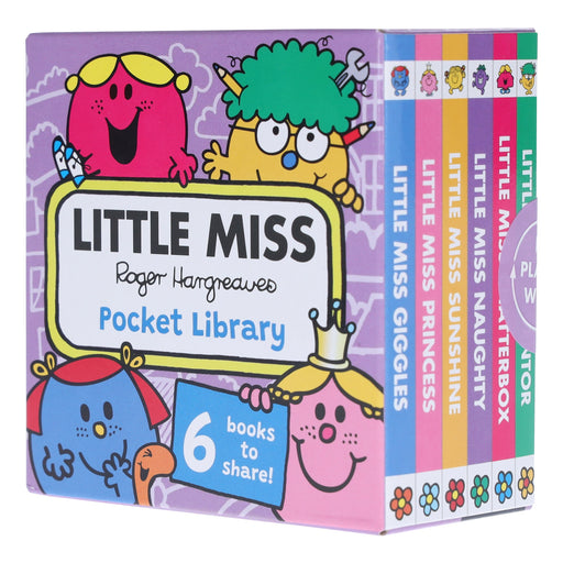Little Miss 6 Mini Books Pocket Library By Roger Hargreaves - Ages 1-5 - Board Book 0-5 HarperCollins Publishers