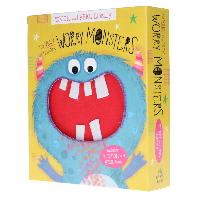 The Very Hungry Worry Monsters Touch and Feel Library Collection By Rosie Greening: 3 Books Set - Ages 3+ - Board Book 0-5 Make Believe Ideas