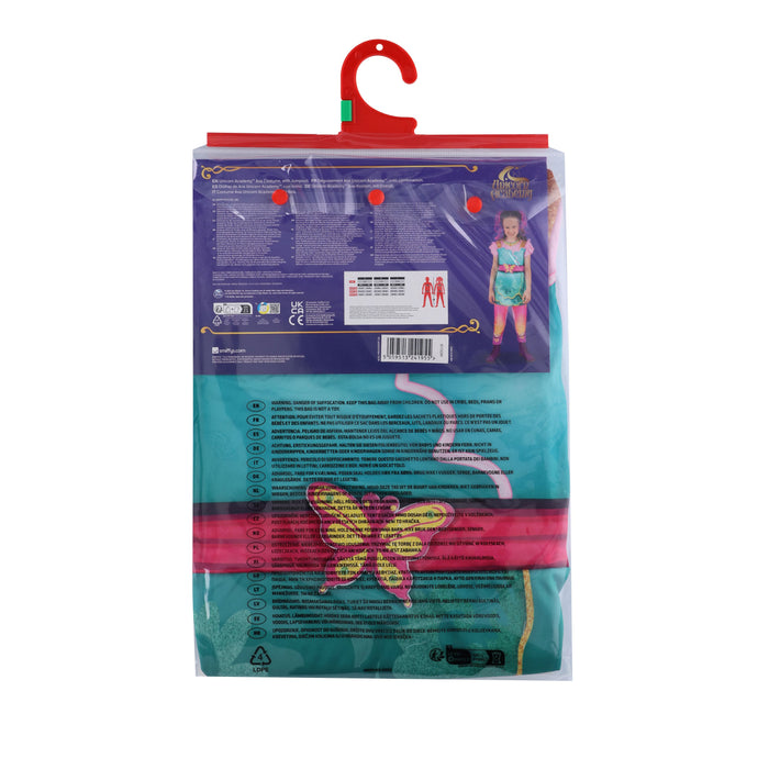 Smiffys Girls Unicorn Academy Costume, Official Kids Jumpsuit with Printed Mock Jacket, Colourful Fantasy Fancy Dress for Book Week, Birthday Parties, Cosplay & Halloween 7-9 Smiffys