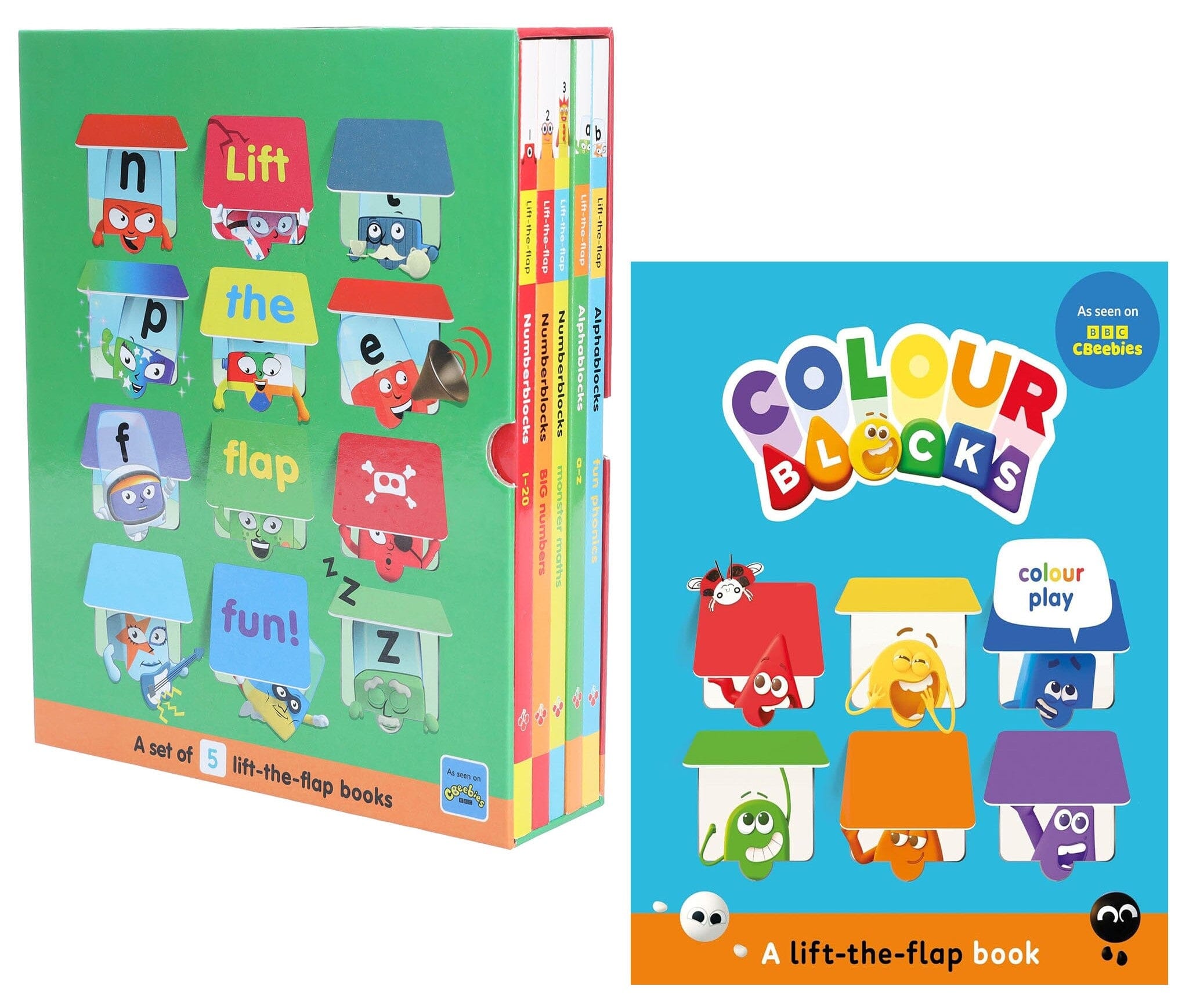 Numberblocks And Alphablocks Lift-The-Flap 6 Books Collection Set - Ag ...