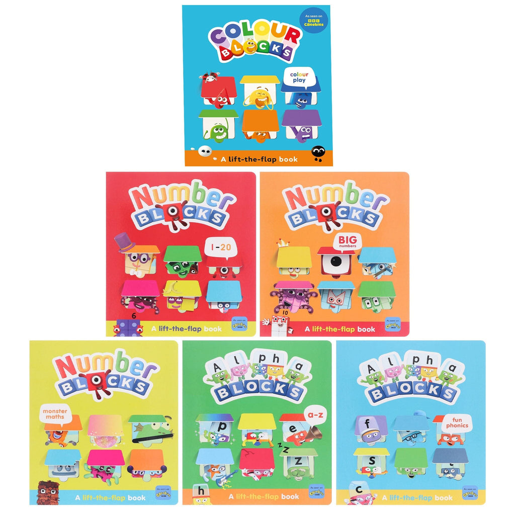 Numberblocks And Alphablocks Lift-The-Flap 6 Books Collection Set