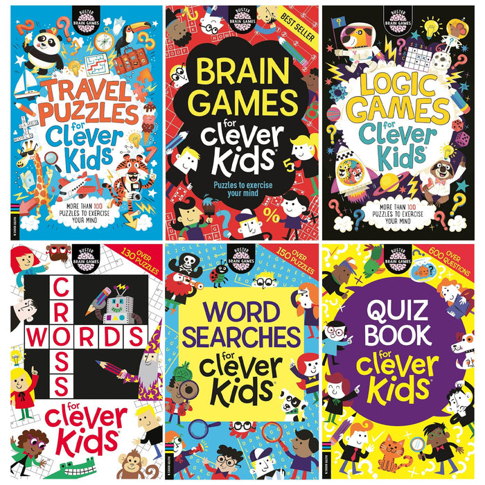 Clever Kids Brain Games By Gareth Moore & Chris Dickason 6 Books Collection Set - Ages 6-12 - Paperback 7-9 Buster Books