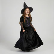 Smiffys Witch from the West Costume with Dress and Hat Kid’s Black Gothic Witch Fancy Dress Outfit 3-5 Smiffys