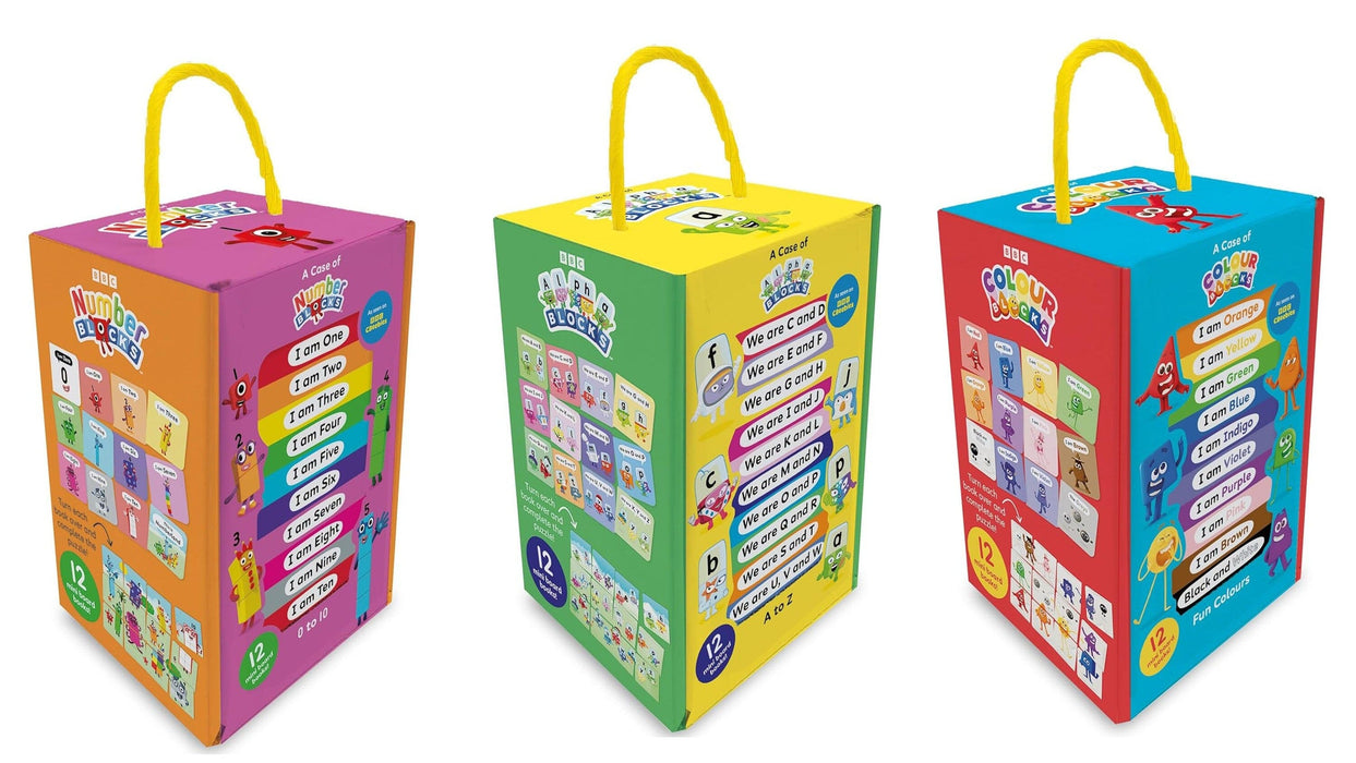 A Case of Numberblocks, Alphablocks & Colourblocks 36 Mini Books Collection Set - Ages 0-5 - Board Book 0-5 Sweet Cherry Publishing