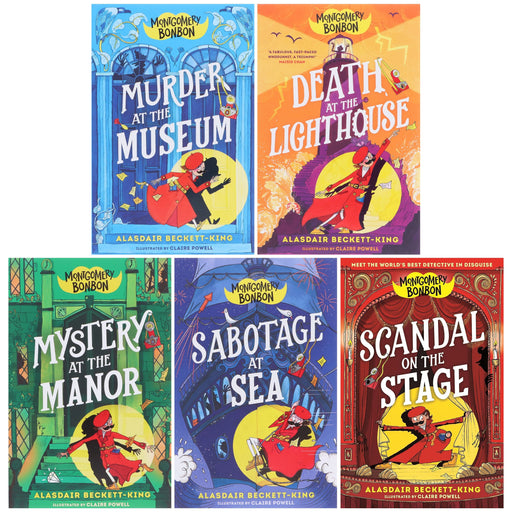 Montgomery Bonbon Series by Alasdair Beckett-King: Illustrated 5 Books Collection Set - Ages 9-12 - Paperback 9-14 Walker Books
