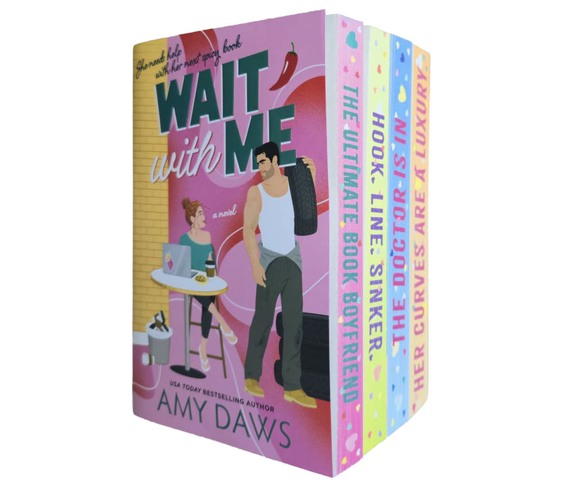 Wait With Me Series by Amy Daws 4 Book Sprayed Edges Collection Set - Fiction - Paperback